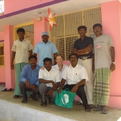 Neem Tree Trust bag with some of the staff at the home in Tirunelveli