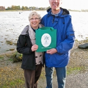 Mike & Alison with their NTT bag at Fowey