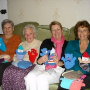 Kathy with the Knitting Ladies from Sutton Benger